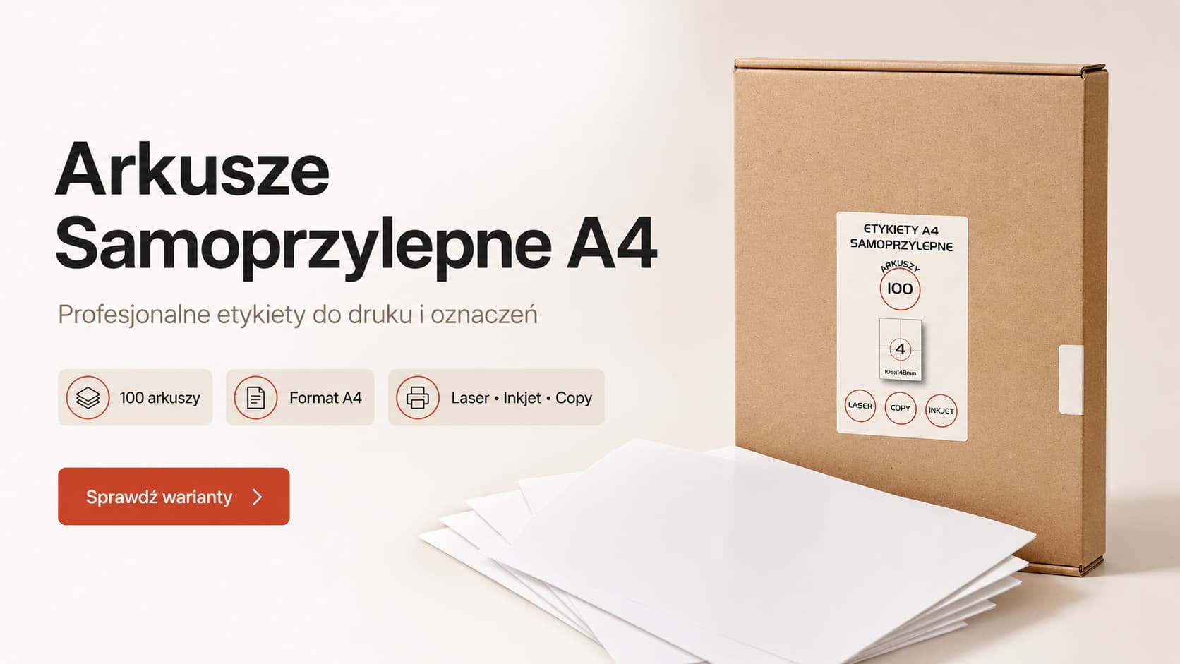 Arkusze Samoprzylepne A4