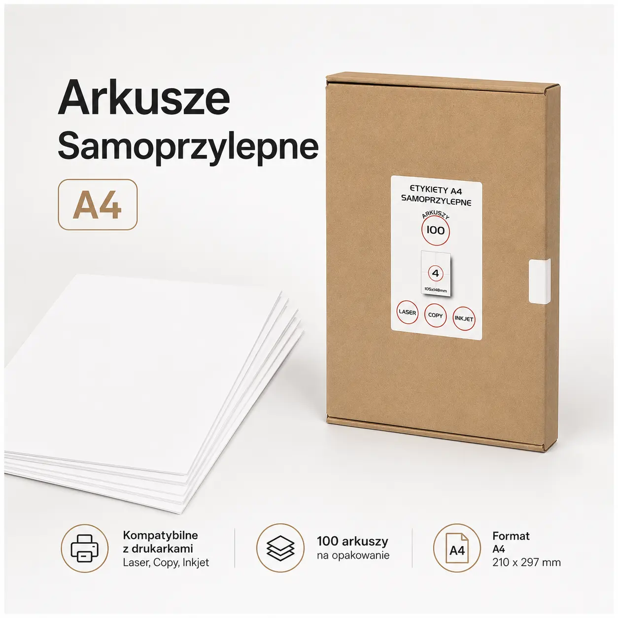 Arkusze Samoprzylepne A4